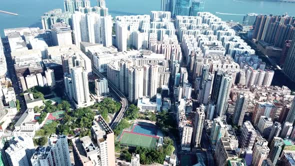 Top view of City in Hong Kong