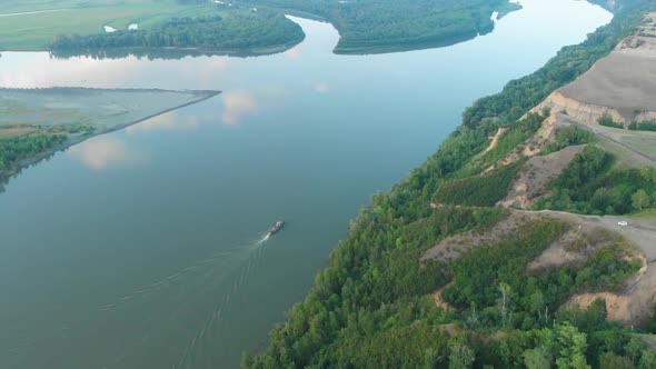 Aerial View of River Ob