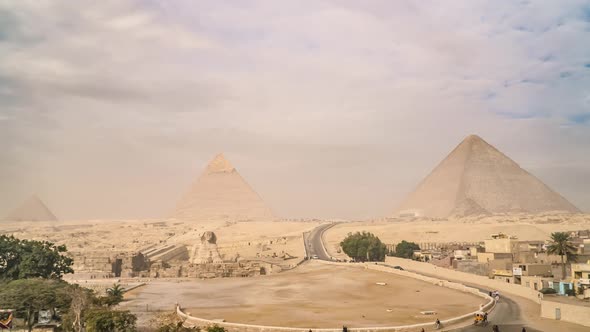 Timelapse Of The Great Pyramids In Giza Valley