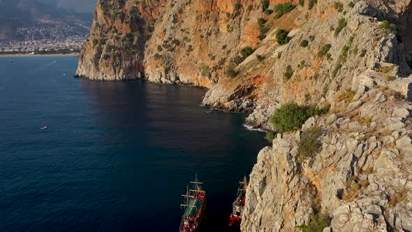 Alanya Castle Alanya Kalesi Aerial View of Mountain