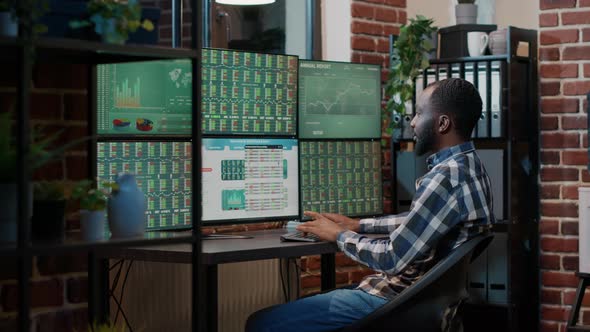 Cheerful Male Broker Feeling Happy About Stock Market Success