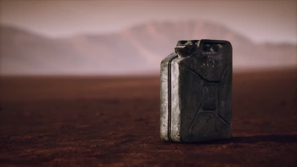 Old Rusty Fuel Canister in the Desert