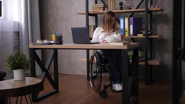 Joyful Successful in Business Disabled Female