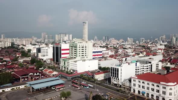 Traffic near the Rapid Penang bus station