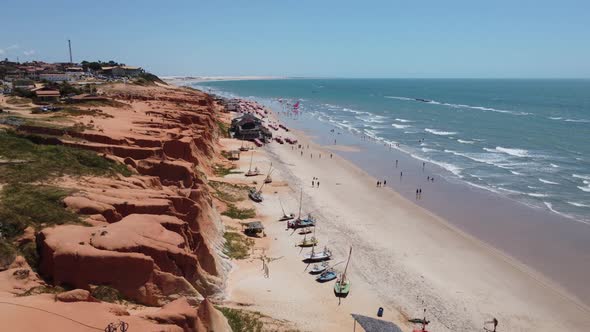 Northeast Brazil. Canoa Quebrada Beach at Ceara state.