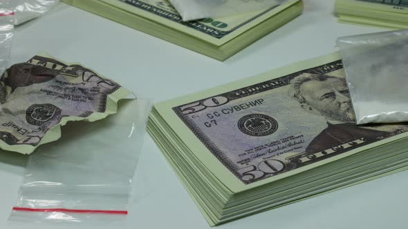 Dirty Money From The Illegal Sale Of Cocaine