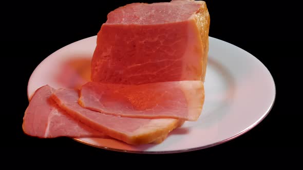 a large piece of loin and chopped pieces