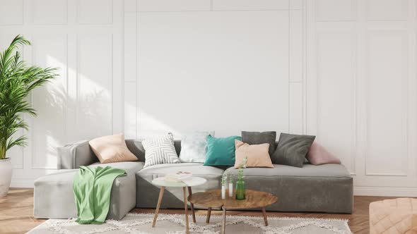 Modern Scandinavian Living Room Interior