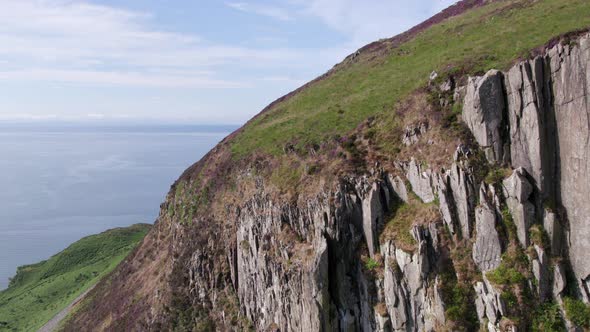 The Scottish Holy Isle with Mountainous and Coastal Landscape