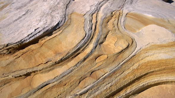 Panning view of sandstone texture in Zion National Park