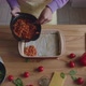 Woman Is Putting Hot Sauce Layer On Meal - VideoHive Item for Sale