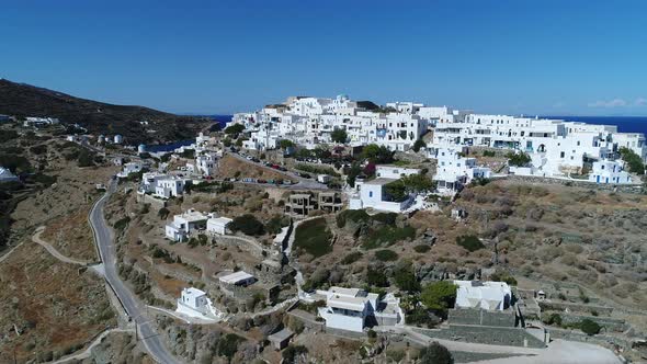 Village of Seralia on the island of Sifnos in the Cyclades in Greece