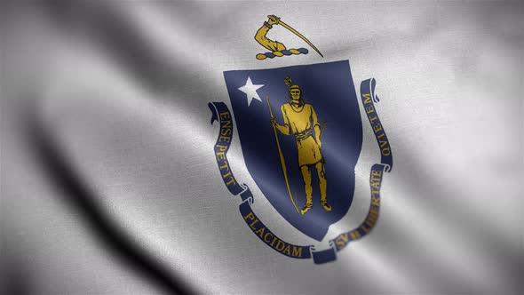 Massachusetts State Flag Angle