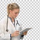 Charming female doctor with stethoscope, Alpha Channel - VideoHive Item for Sale