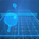 Holographic 3D animation of table tennis game. POV of futuristic racket hitting ping pong ball - VideoHive Item for Sale