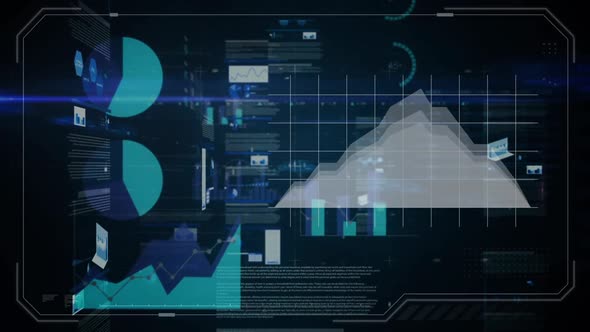 Charts and graphs on digital interface alt