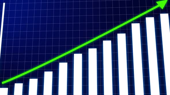 business graph chart & business growth animation