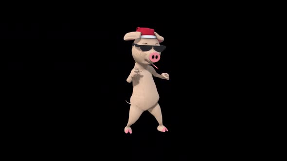 Cartoon Pig Dance 1 alt