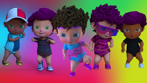 5 Cartoon Baby Dance Pack V04