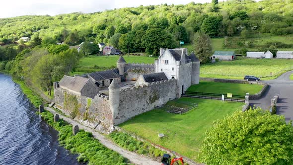 Aerial View of Parke's Castle in County Leitrim Ireland