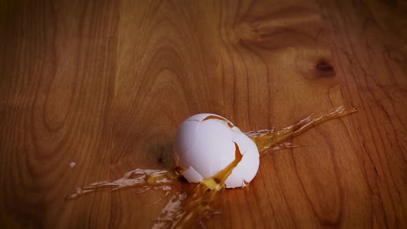 Egg Falls And Breaks Slow Motion