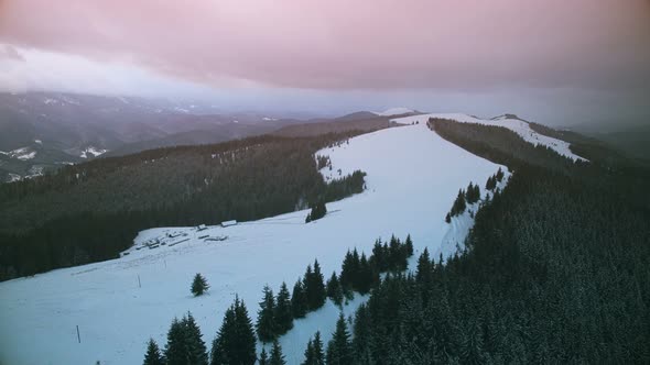  Aerial Drone View Holidays in Ski Resort Bukovel