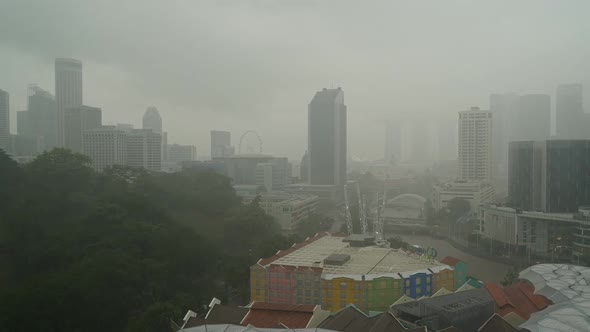 Time lapse of Building in Singapore city