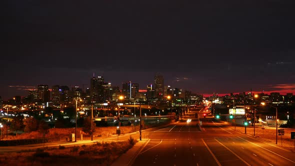 Downtown Denver Skyline Dawn