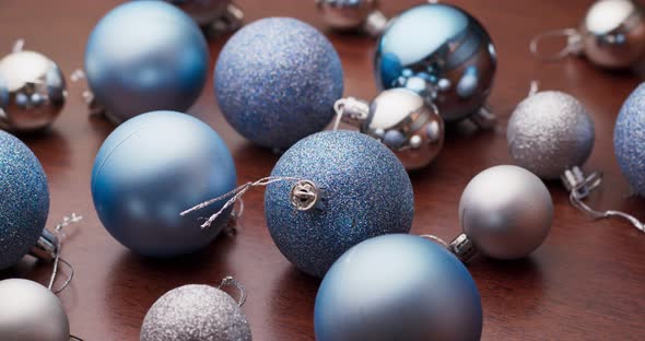 Christmas decoration ball in blue