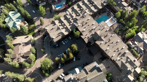 Beautiful Aerial View of Vail From Drone in Summer Season USA