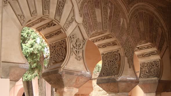 Ancient Muslim Arches in Nasrid Palace