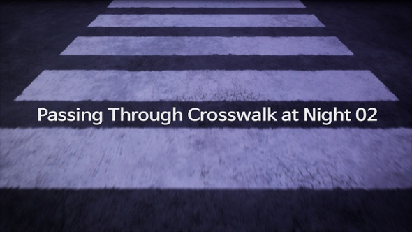 Passing Through Crosswalk at Night 4K 02