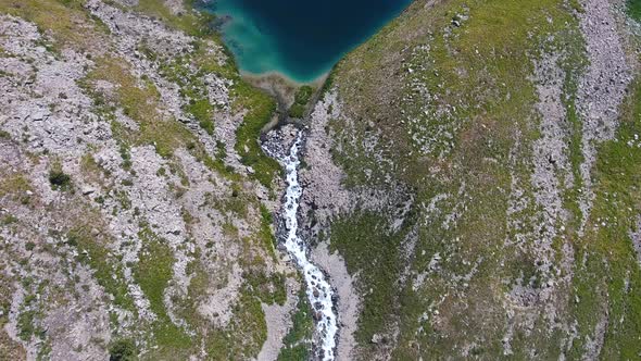 panorama of beautiful mountains in the Tashkent region