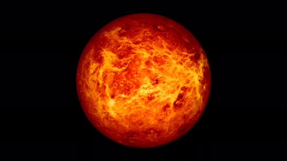 Venus Planet spinning