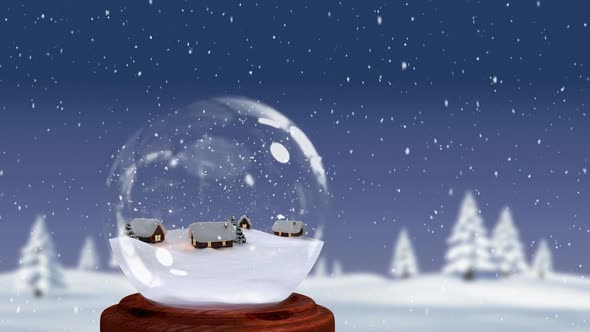 Christmas snow globe   alt