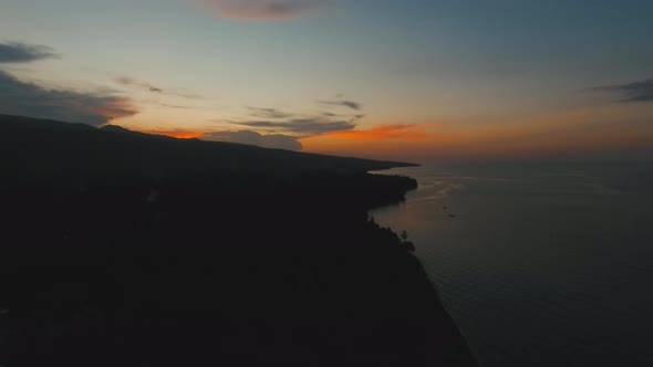 Sunset on the Sea Coast