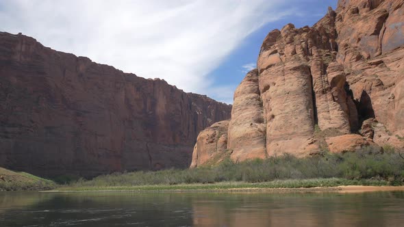 Rugged cliffs along the river