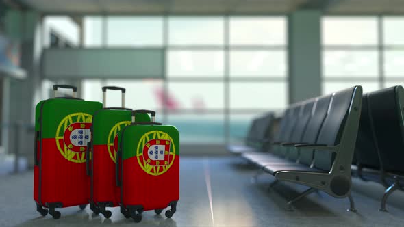 Travel Suitcases Featuring Flag of Portugal