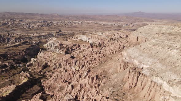 Cappadocia Landscape Aerial View. Turkey. Goreme National Park