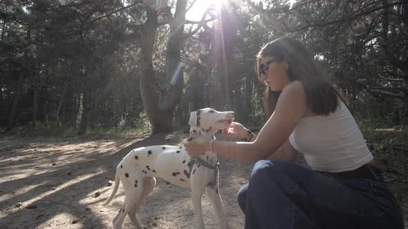 Girl and a Dog