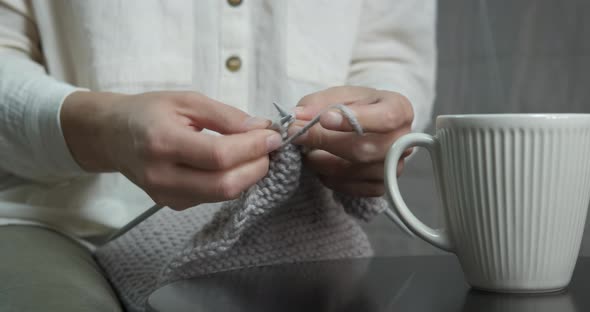 Relaxing Female with Craft Wool