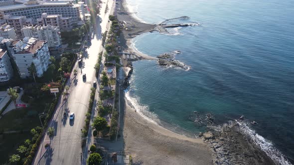 Alanya, Turkey - a Resort Town on the Seashore. Aerial View