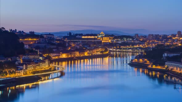 Before Sunrise at the Most Emblematic Area of Douro River Timelapse