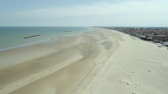 Aerial View of Dunkirk Beach in France