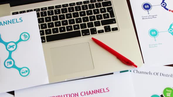 Marketing Distribution Channels Plan on Office Desk