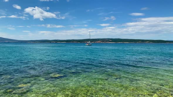 Sailboat on Adriatic sea