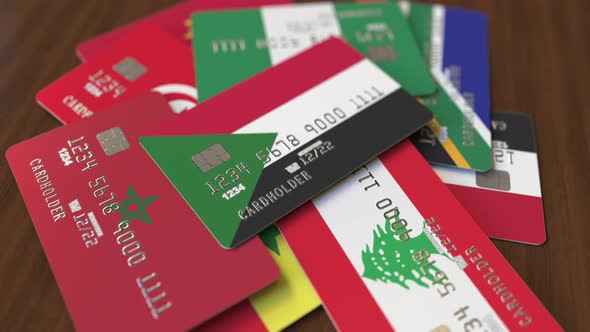 Emphasized Bank Card with Flag of Sudan alt