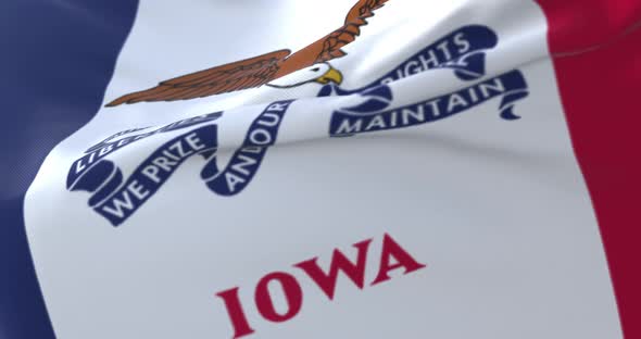 Flag of American State of Iowa