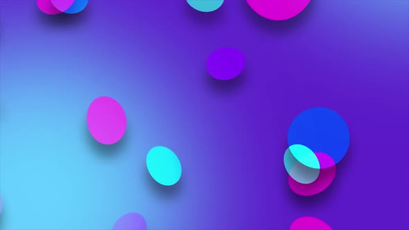 Modern Background With Moving Colorful Circles