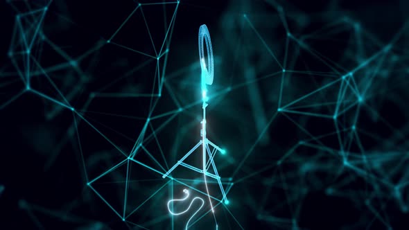 ring light hologram Close up 4k alt